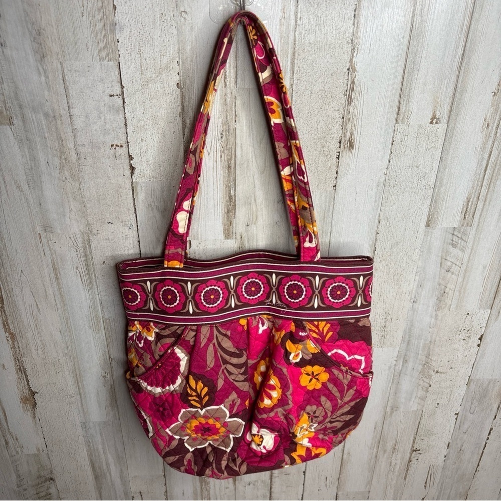 Vera Bradley Carnaby Floral Tote Shoulder Bag Handbag Purse - Picture 9 of 16